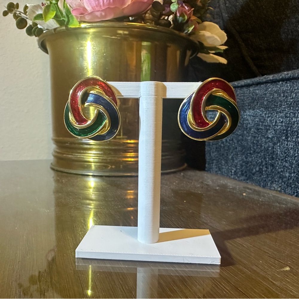 Colorful Swirl Vintage Earrings